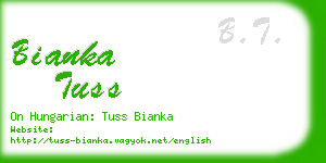 bianka tuss business card